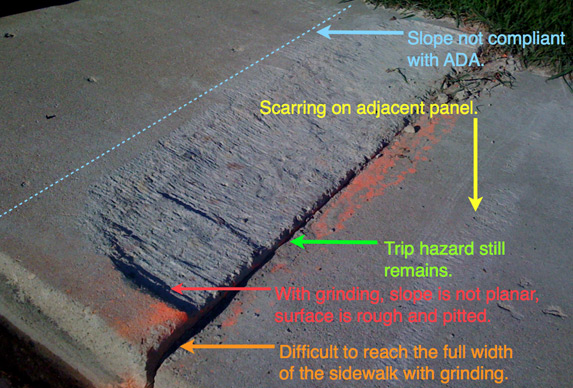 PCC Advantage, Trip Hazard Repair, Sidewalk Grinding Repair, Cutting  Concrete